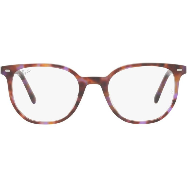 Ray-Ban Glasses Elliot RX5397 - Brown and Violet Havana/Clear Lenses 48 Eye Size