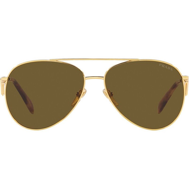 Prada PR73ZS - Gold/Dark Brown Lenses 61 Eye Size