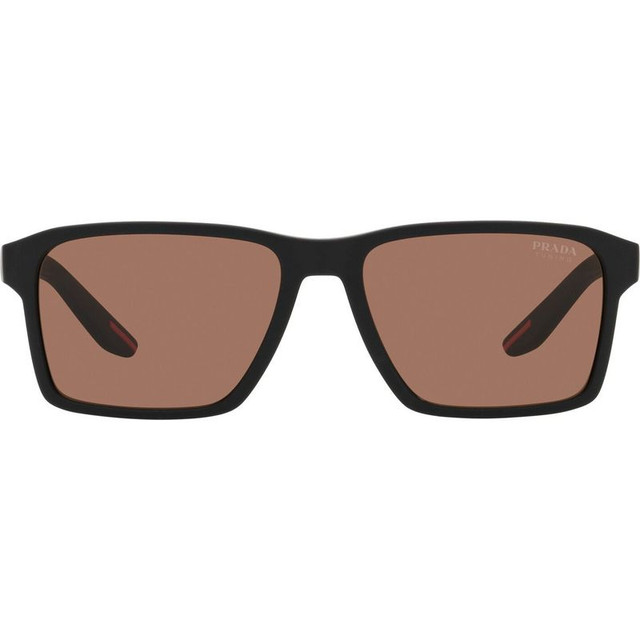 Prada Linea Rossa PS05YS - Black Rubber/Brown Lenses