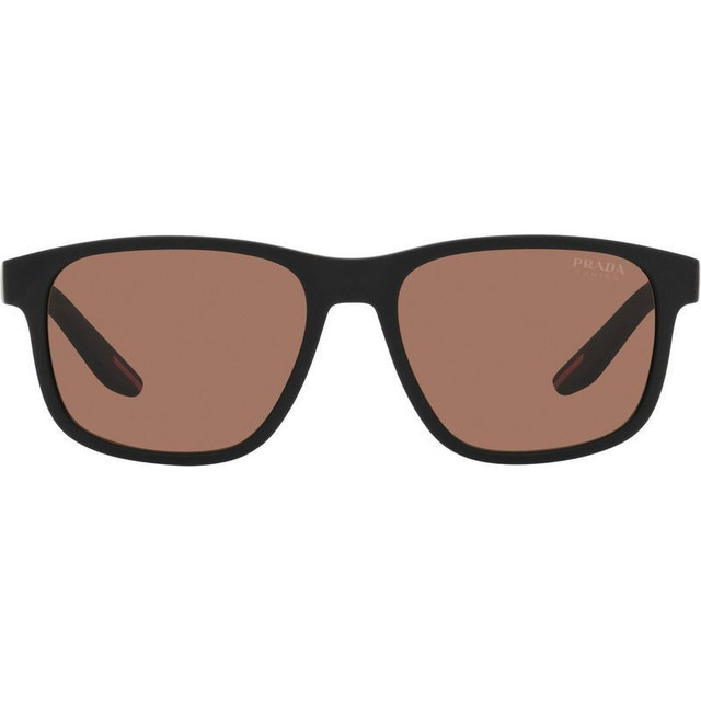 Prada Linea Rossa PS06YS - Black Rubber/Brown Lenses