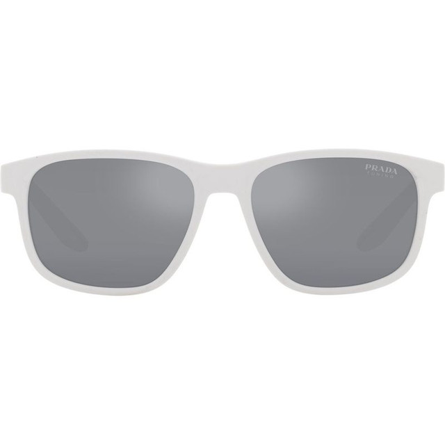 PS06YS - White Rubber/Light Blue and Silver Mirror Lenses