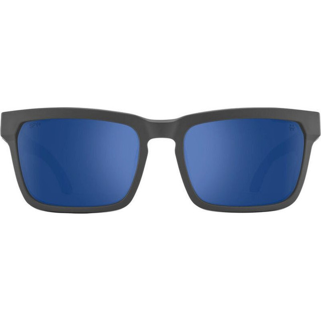 Spy Helm Tech - Matte Dark Grey/Happy Grey Green Dark Blue Spectra Mirror Polarised Lenses