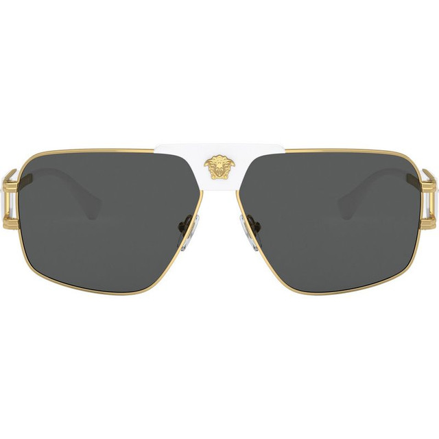 Versace VE2251 - Gold and White/Dark Grey Lenses