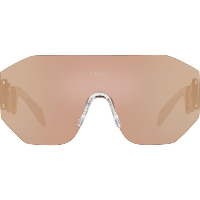 Versace VE2258 - White/Dark Brown and Rose Gold Mirror Lenses