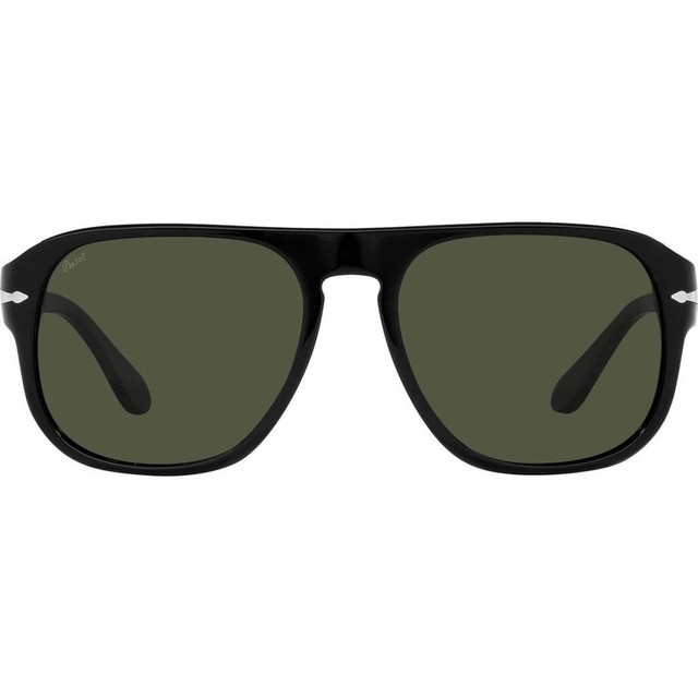 Persol PO3310S - Black/Green Glass Lenses 54 Eye Size