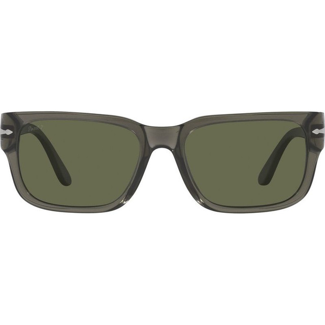 PO3315S - Transparent Taupe Grey/Green Polarised Glass Lenses 55 Eye Size