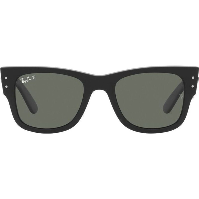 Ray-Ban Mega Wayfarer RB0840SF - Black/Green Glass Polarised Lenses