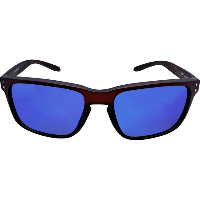 Holyhead - Matte Crystal Dark Brown/Blue Mirror Polarised Lenses