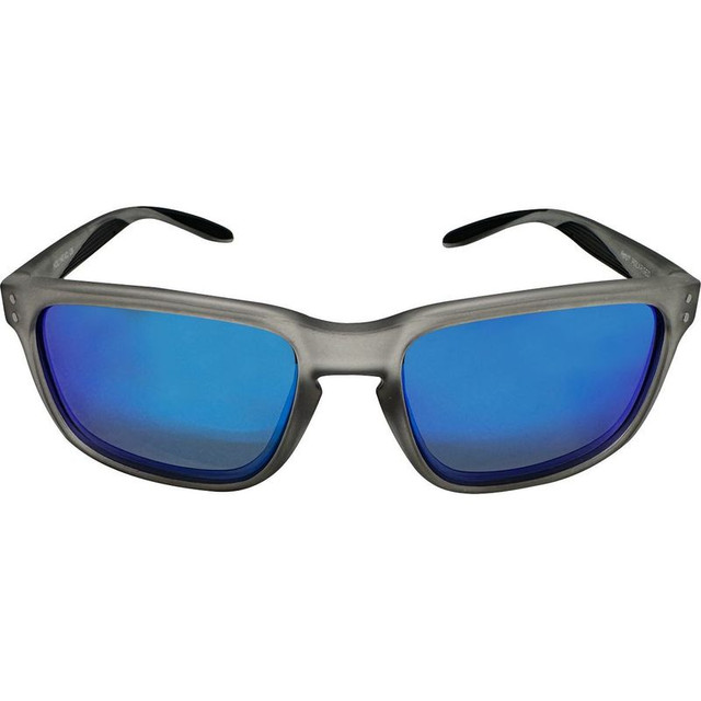 Holyhead - Matte Crystal Smoke/Blue Mirror Polarised Lenses