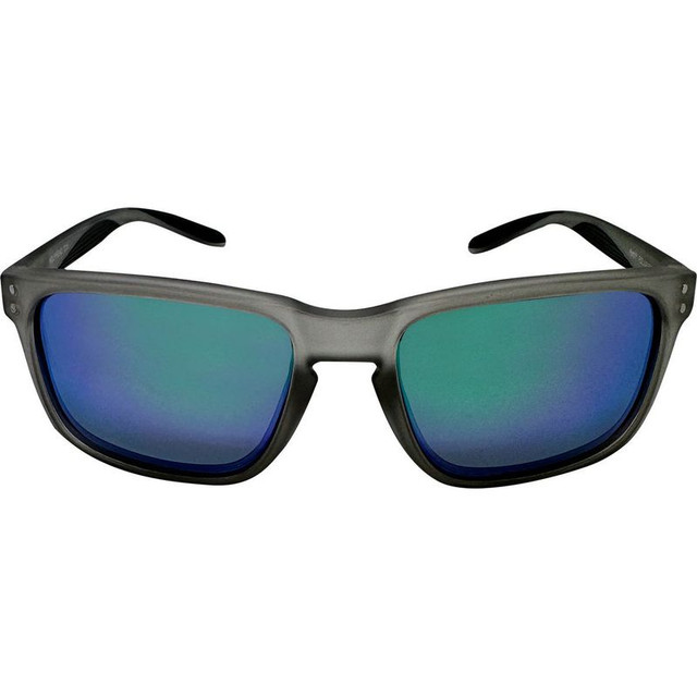 Holyhead - Matte Crystal Smoke/Green Mirror Polarised Lenses