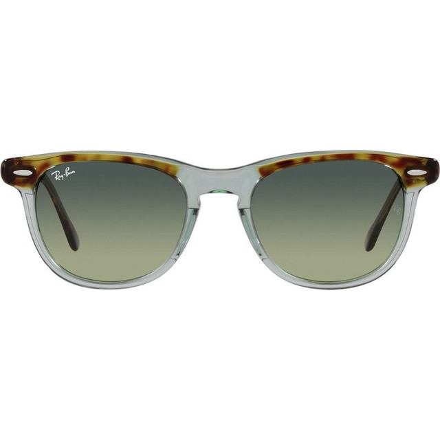 Eagleeye RB2398 - Havana on Transparent Green/Green Glass Lenses 53 Eye Size