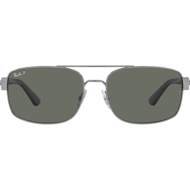 RB3687 - Gunmetal/Green Polarised Glass Lenses 58 Eye Size