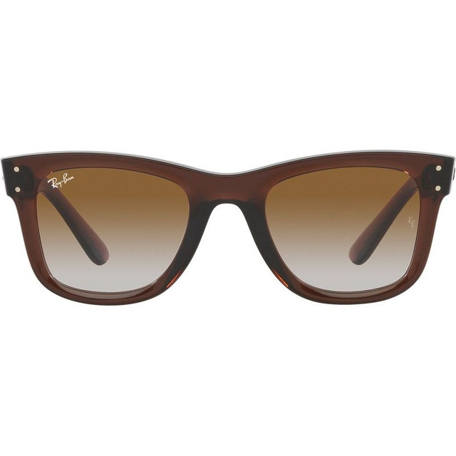 Ray-Ban Wayfarer Reverse RBR0502S - Transparent Brown/Clear and Brown Gradient Lenses 53 Eye Size
