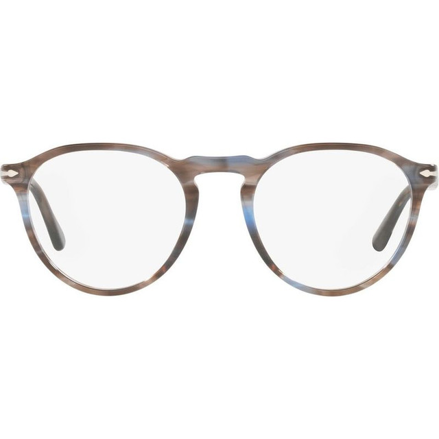 Persol Glasses PO3286V - Striped Blue/Clear Lenses