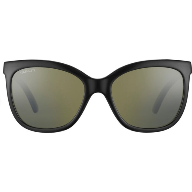 Serengeti Agata - Shiny Black/555nm Polarised Photochromic Glass Lenses