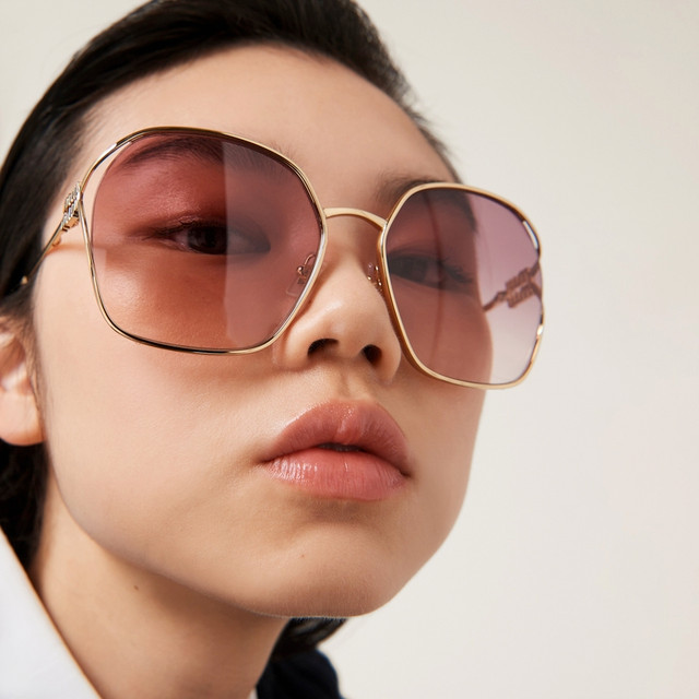 Miu Miu MU52WS - Gold/Pink Gradient Lenses