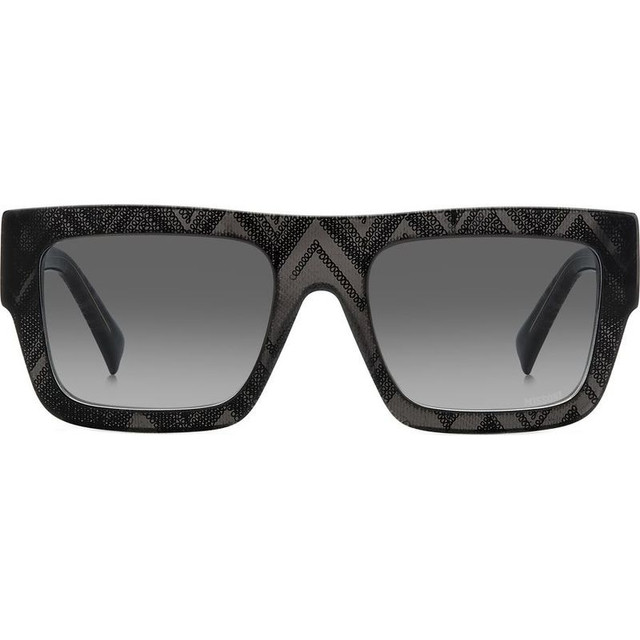 MIS0129/S - White and Black Pattern/Dark Grey Gradient Lenses