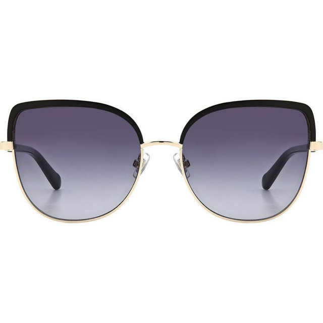 Fossil 3126/G/S - Matte Black and Gold/Dark Grey Gradient Lenses