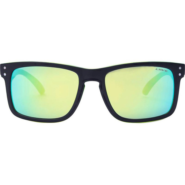 Liive Cheap Thrill - Matte Black and Lime/Green Mirror Lenses