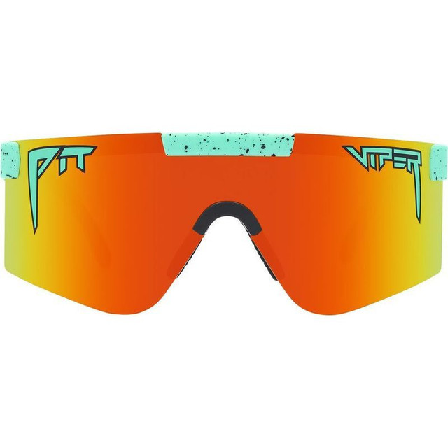 Pit Viper The 2000s - Poseidon Teal and Black Splatter/Orange Yellow Mirror Polarised Lenses