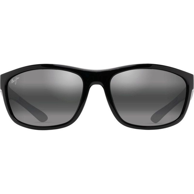 Nu'u Landing - Black Gloss and Black Rubber/Neutral Grey Glass Polarised Lenses