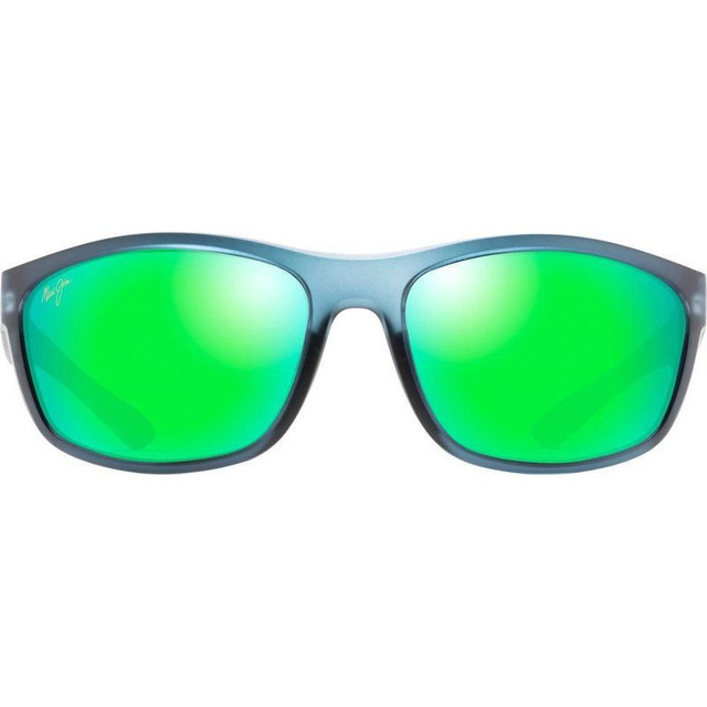 Maui Jim Nu'u Landing - Matte Teal and Aquamarine Rubber/Maui Green Glass Polarised Lenses