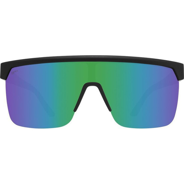 Flynn 5050 - Matte Black and Pink/Light Grey Green Mirror Happy Lenses