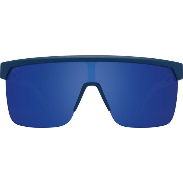 Flynn 5050 - Matte Blue and White/Grey Green Blue Mirror Happy Lenses