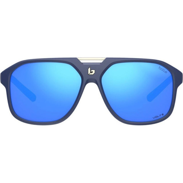 Bolle Arcadia - Matte Dark Blue/Volt + Offshore Mirror Polarised Lenses