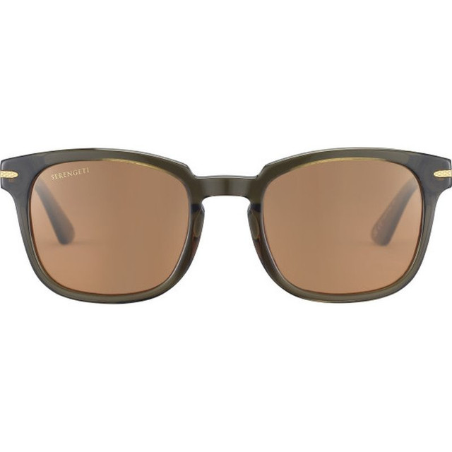 Serengeti Ethan - Shiny Crystal Dark Green/Drivers Photochromic Polarised Glass Lenses