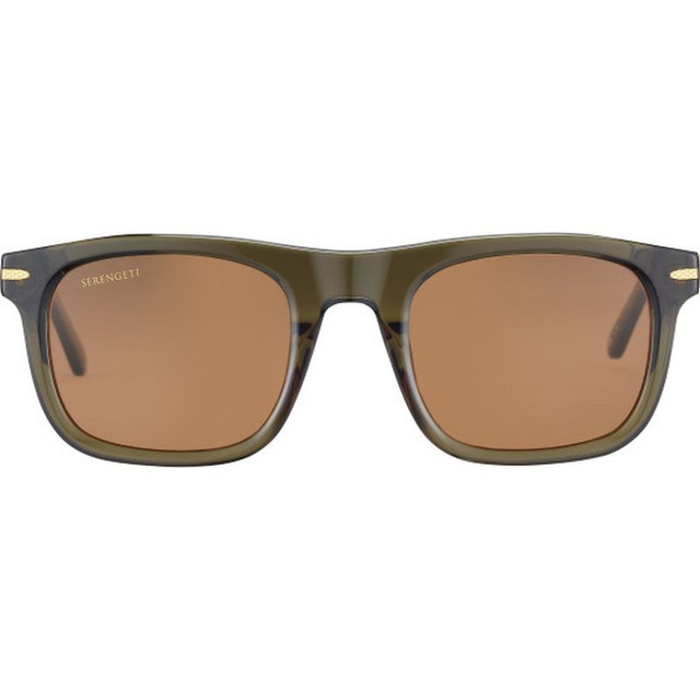 Serengeti Charlton - Shiny Crystal Dark Green/Drivers Photochromic Polarised Glass Lenses