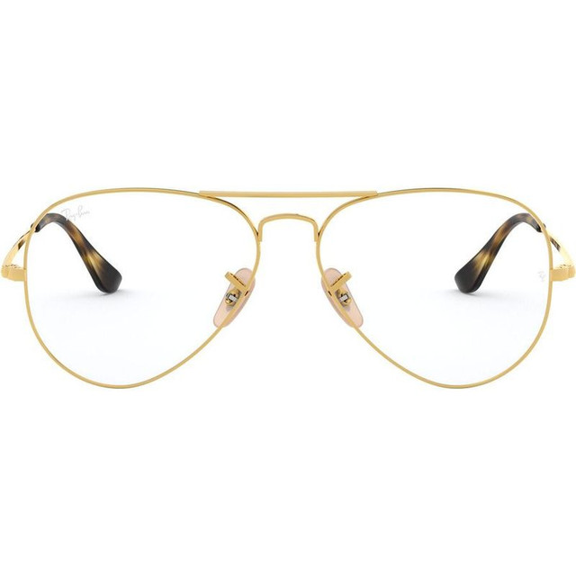 Aviator RX6489 - Gold/Clear Lenses 58 Eye Size