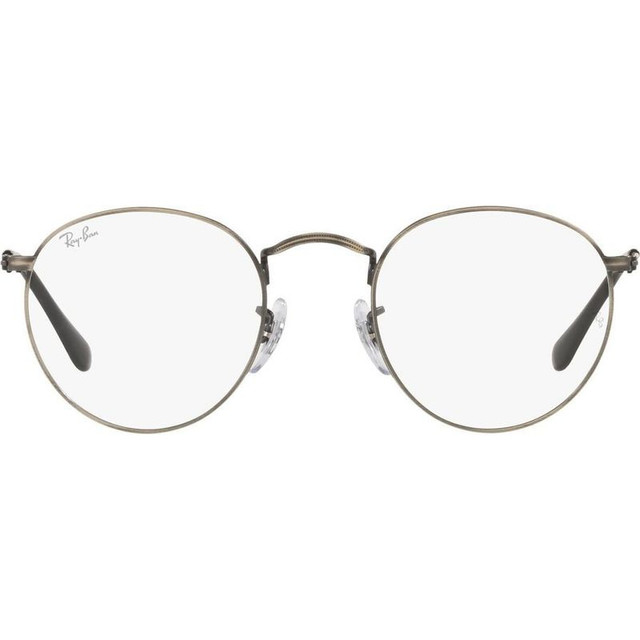 Round Metal RX3447V - Gunmetal/Clear Lenses