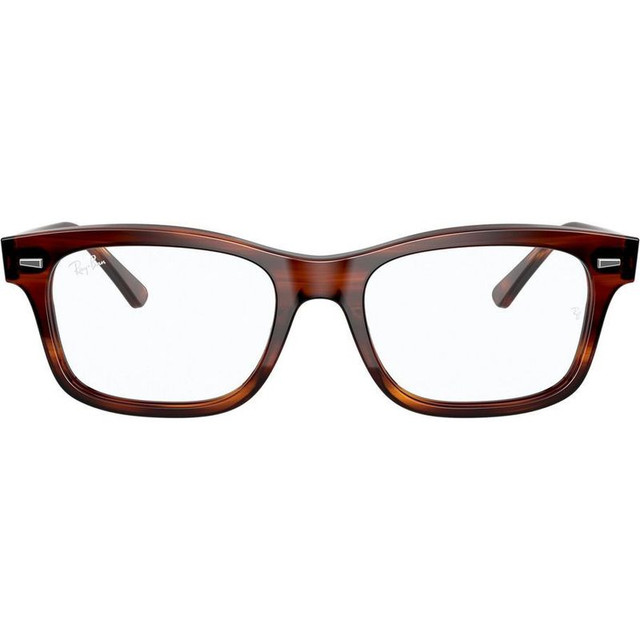 Ray-Ban Glasses Mr Burbank RX5383 - Striped Red Havana/Clear Lenses