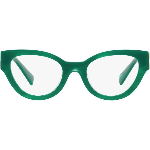 Miu Miu Glasses 01VV - Green/Clear Lenses 52 Eye Size