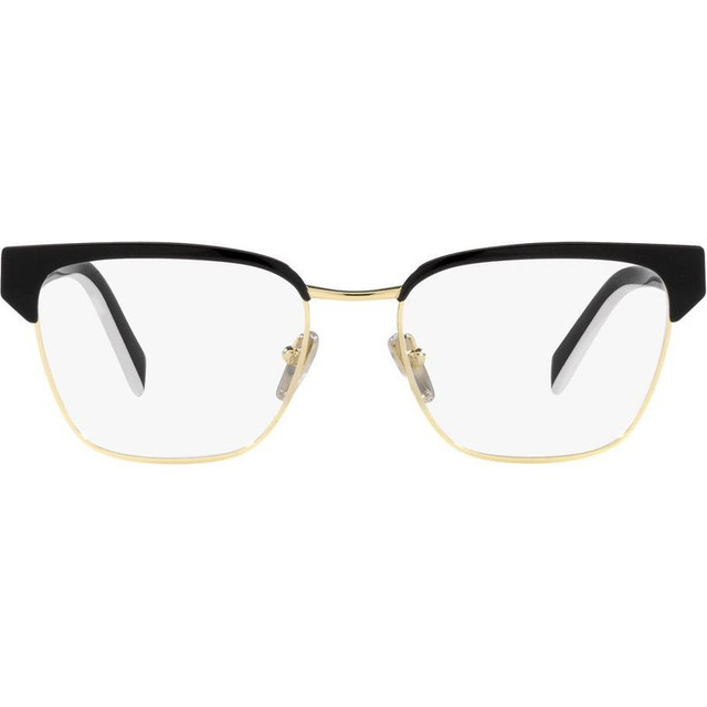 Prada Glasses PR65YV - Black and Pale Gold/Clear Lenses