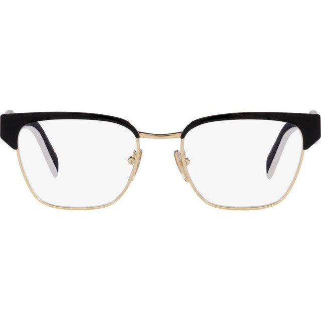 Prada Glasses PR65YV - Black and Gold/Clear Lenses