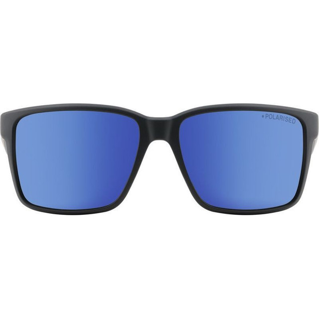 Dirty Dog Yolo - Satin Black/Blue Mirror Polarised Lenses