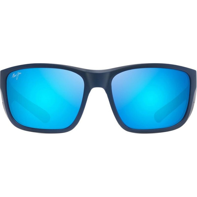 Amberjack - Matte Dark Navy and Black Rubber/Blue Hawaii Polarised Glass Lenses