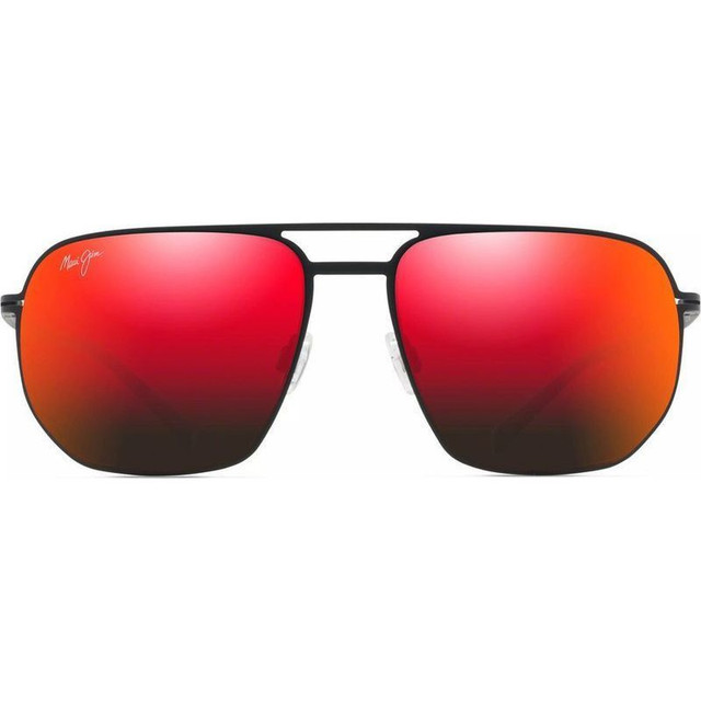 Shark's Cove - Matte Black/Hawaii Lava Polarised Lenses