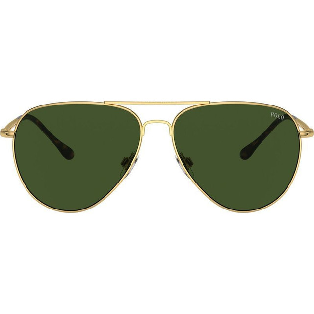 Polo Ralph Lauren PH3148 - Shiny Gold/Bottle Green Lenses 62 Eye Size