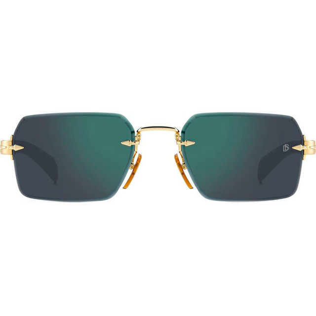 David Beckham DB 7109/S - Gold Havana/Green Mirror Lenses