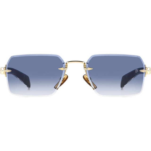 DB 7109/S - Gold Black/Dark Blue Gradient Lenses