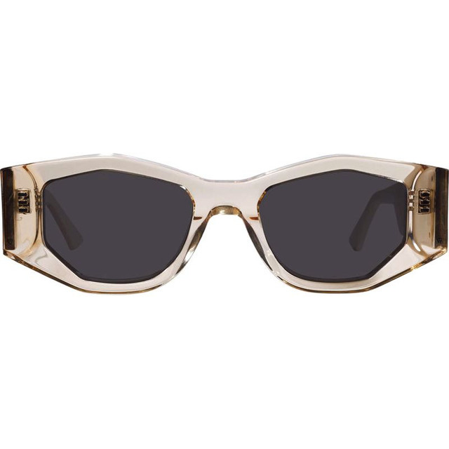 Valley Eyewear Valiant - Transparent Amber with Gold Metal Trim/Black Lenses