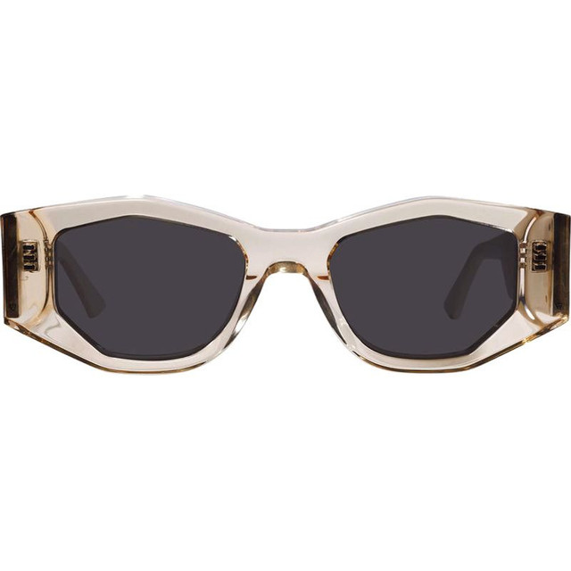 Valiant - Transparent Amber with Gold Metal Trim/Black Lenses