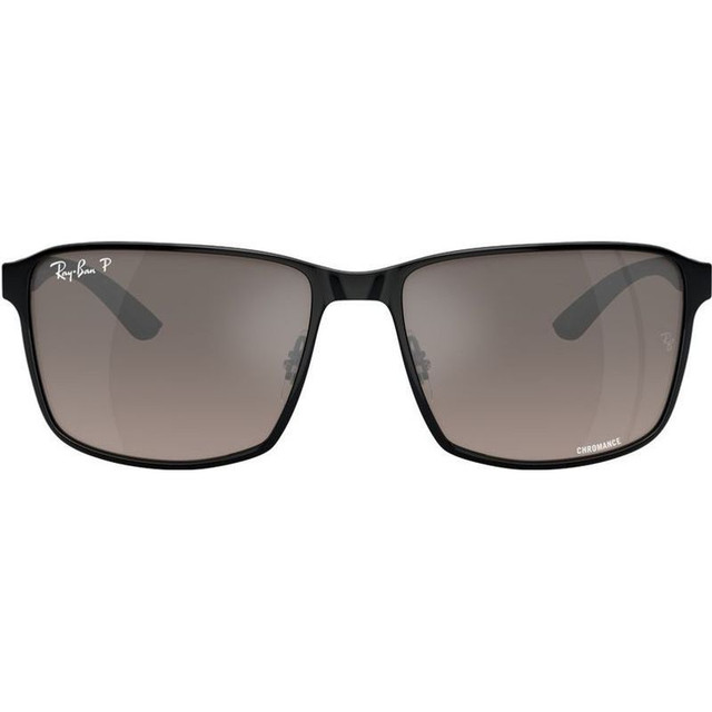 Ray-Ban Chromance RB3721CH - Matte Black on Black/Grey Mirror Polarised Lenses