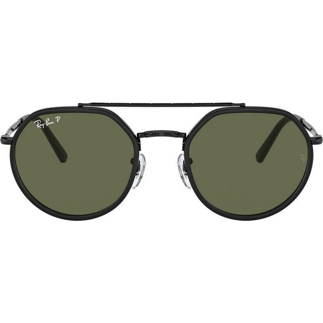 RB3765 - Black/Green Polarised Glass Lenses