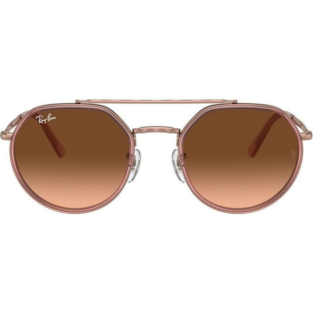 RB3765 - Copper/Pink Brown Gradient Glass Lenses