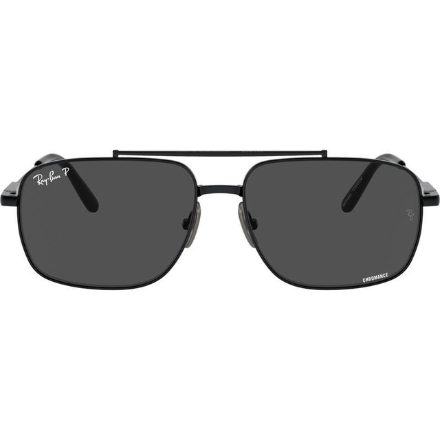 Ray-Ban Michael Titanium RB8096 - Black/Dark Grey Polarised Glass Lenses