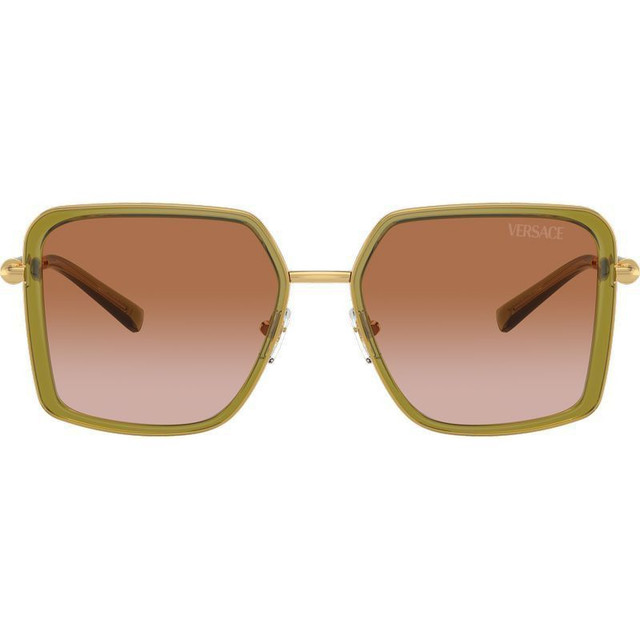 VE2261 - Green Transparent/Brown Gradient Lenses